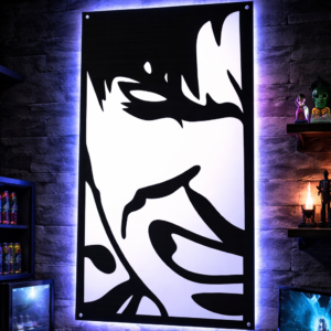 Gamma Rage Comic Hero Silhouette Metal Wall Art