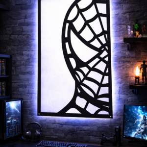 Web-Slinger Framed Comic Silhouette Metal Wall Art
