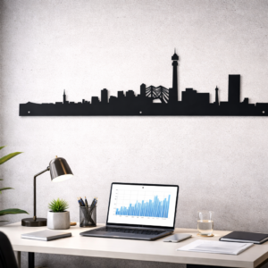 City of Gold Johannesburg Skyline Metal Wall Art